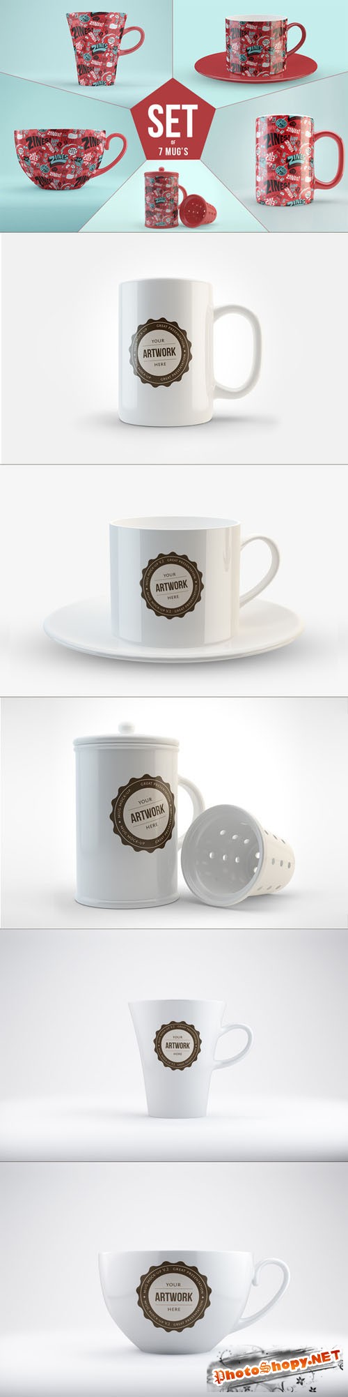 CreativeMarket - Mug Mock-Ups Set