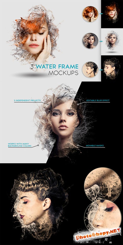 CreativeMarket - Water Frame Mockup