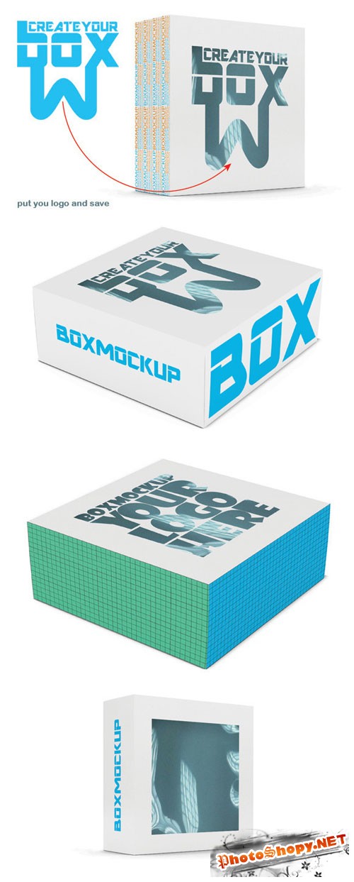 CreativeMarket - Box Mock Up