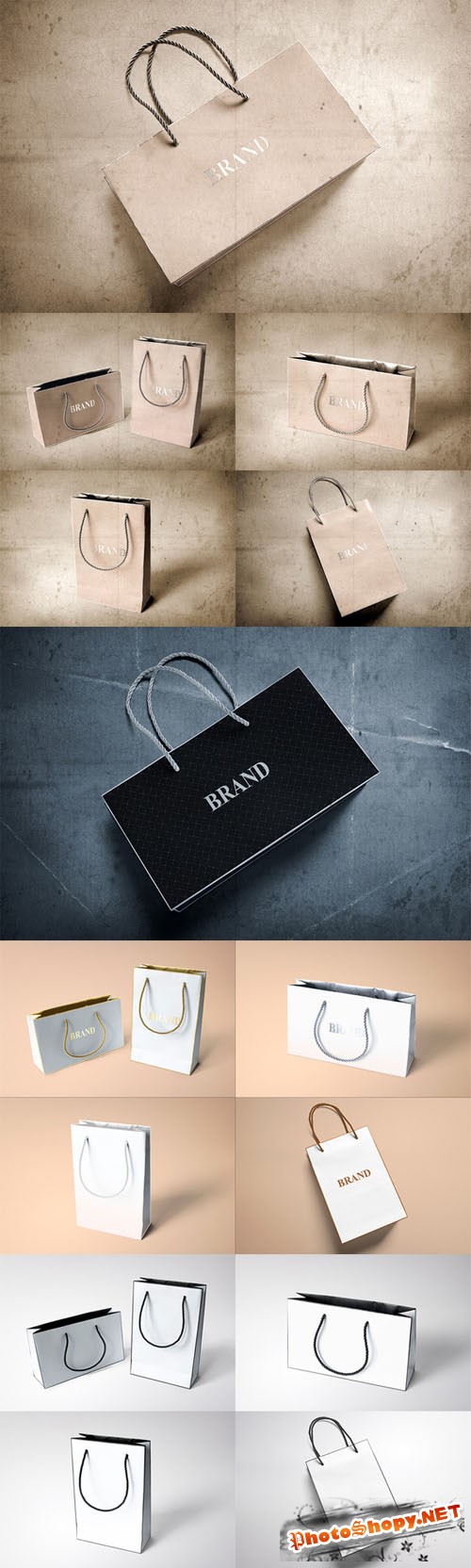 CreativeMarket - Paper Bags Mock-ups