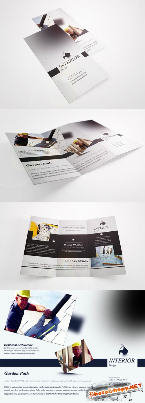 CreativeMarket - Interior / tri-fold brochure
