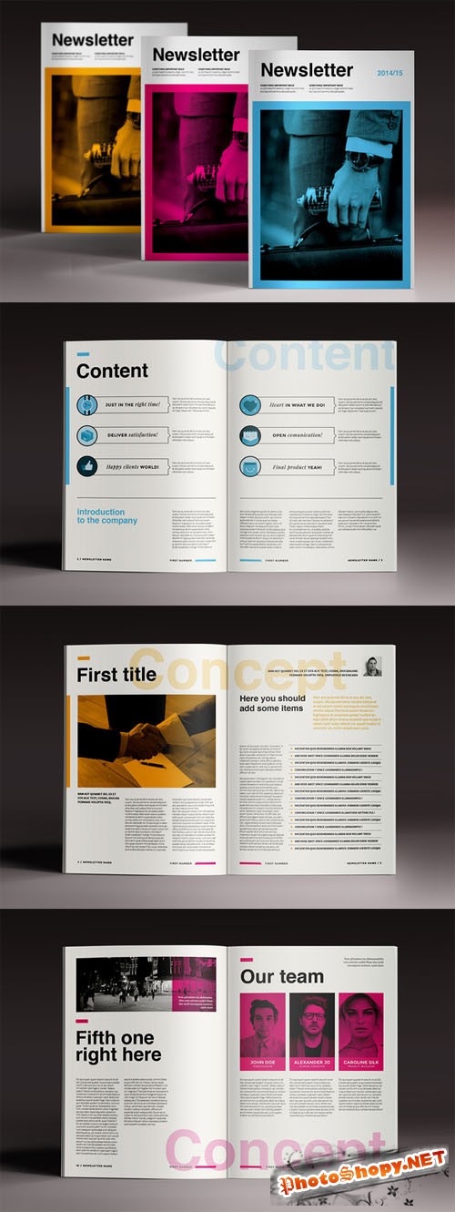 CreativeMarket - Newsletter Brochure