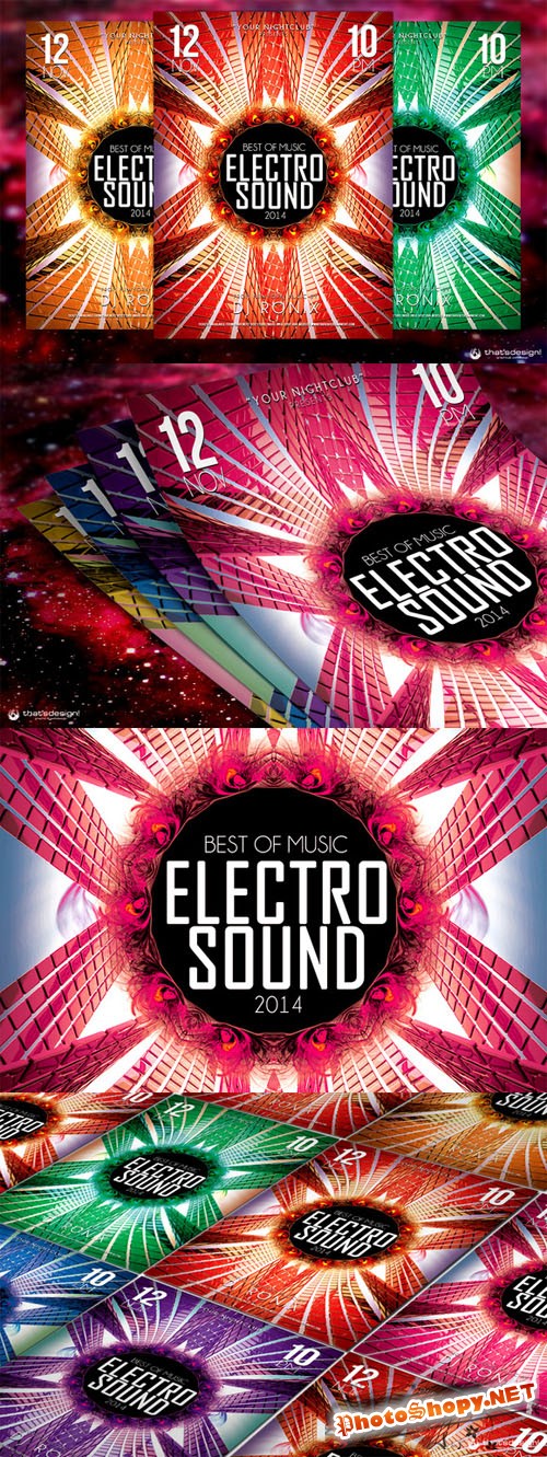 CreativeMarket - Electro Sound Flyer Template V2