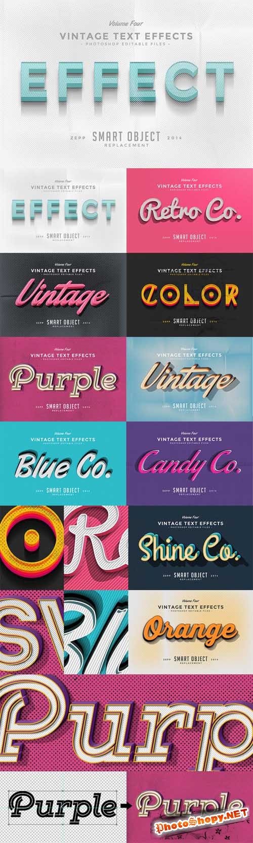 Vintage Text Effects Vol 4
