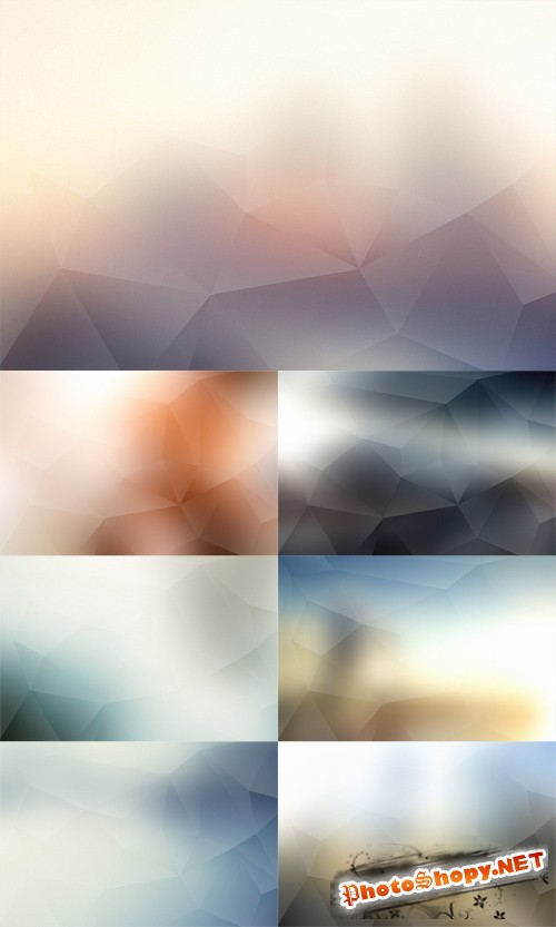 Polygon Backgrounds Set