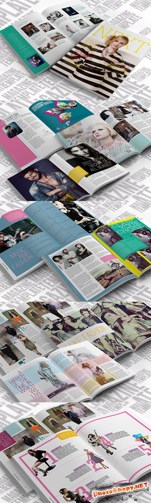 CreativeMarket - InDesign Magazine Template 26224