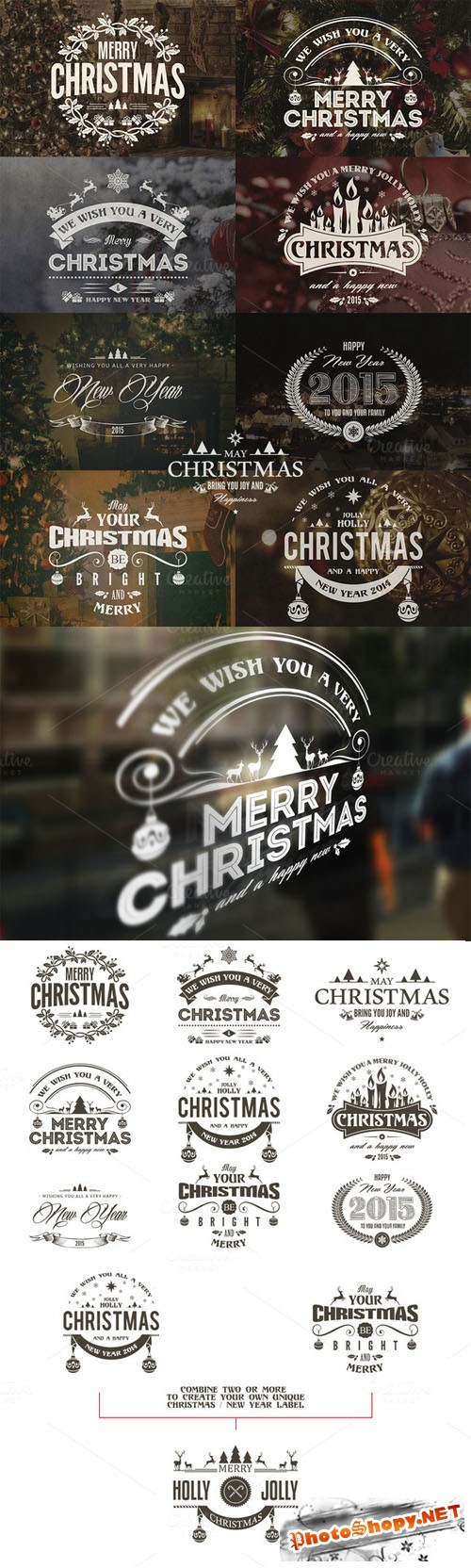 CreativeMarket - Christmas & New Year Badges & Labels