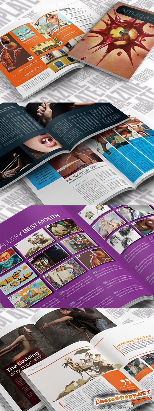 CreativeMarket - InDesign Magazine Template 16187