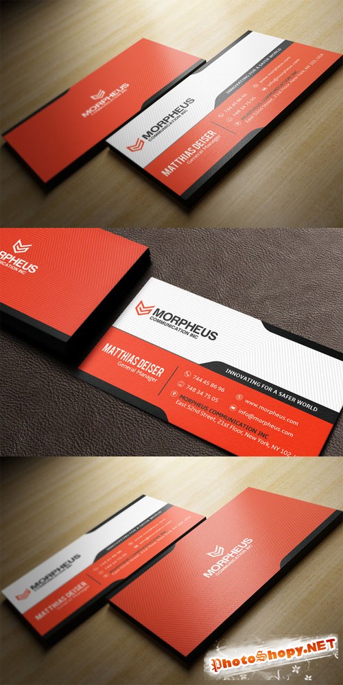 CreativeMarket - Orange Business Card
