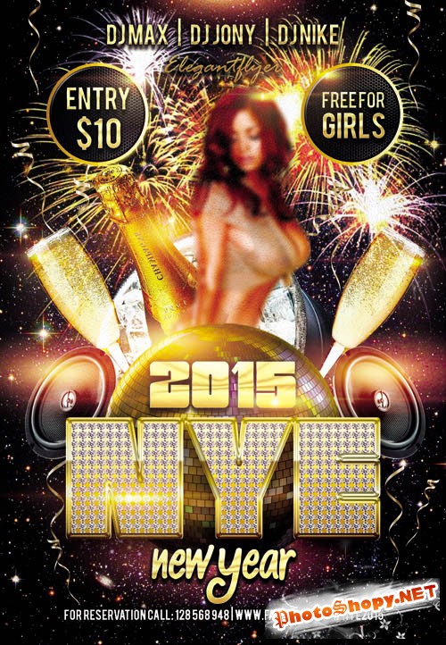 New Year 2015 - Party Flyer Template