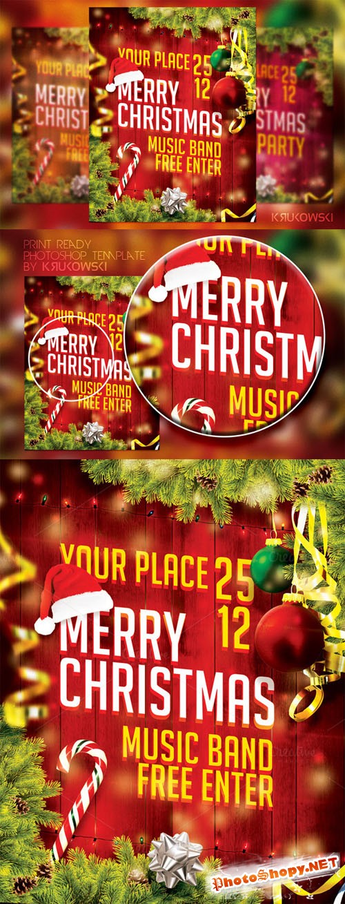 CreativeMarket - Merry Christmas Flyer