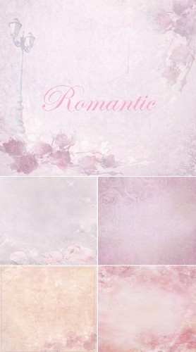 Романтические розовые фоны