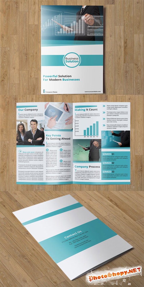 CreativeMarket - Corporate Bifold Brochure-V04