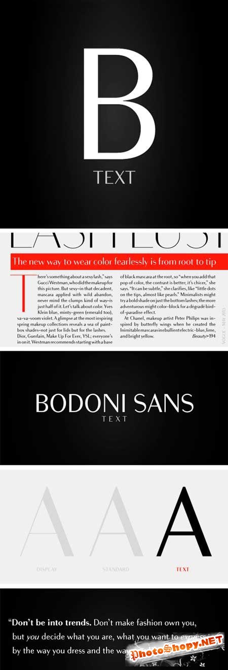 Bodoni Sans Text Font Family
