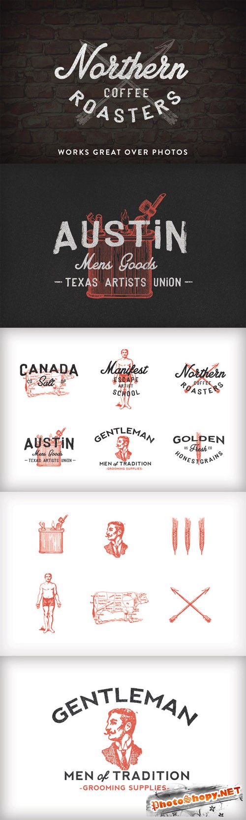 CreativeMarket - Vintage Americana Logos 24543