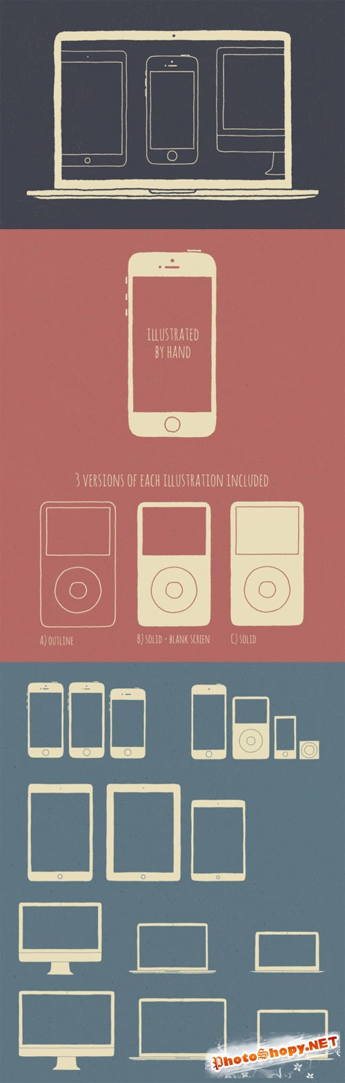 Creativemarket - 16 Apple Devices - Hand Illustrated 30291