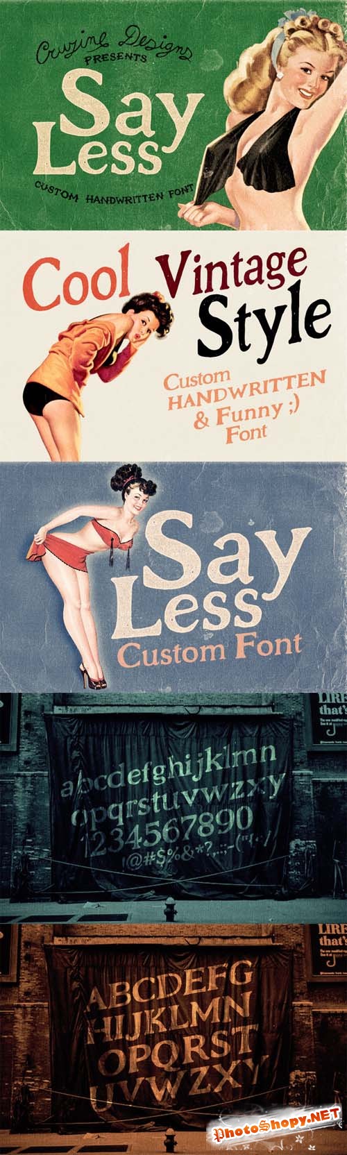 Say Less Custom Font