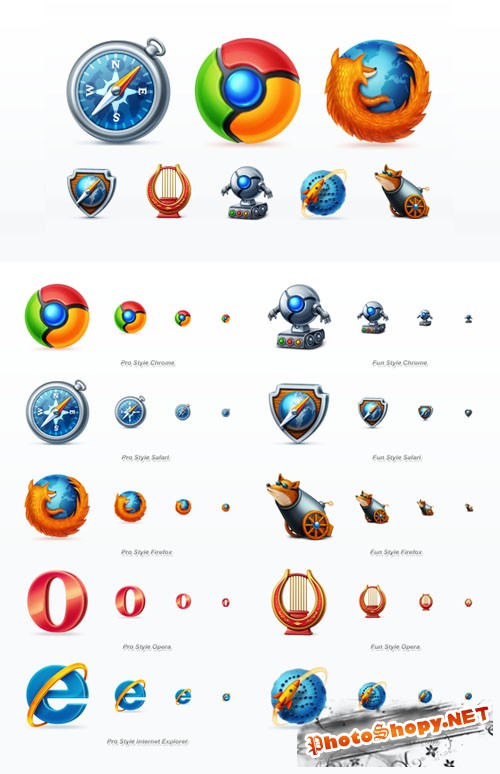 Creativemarket - Web Browsers Icon Set 823