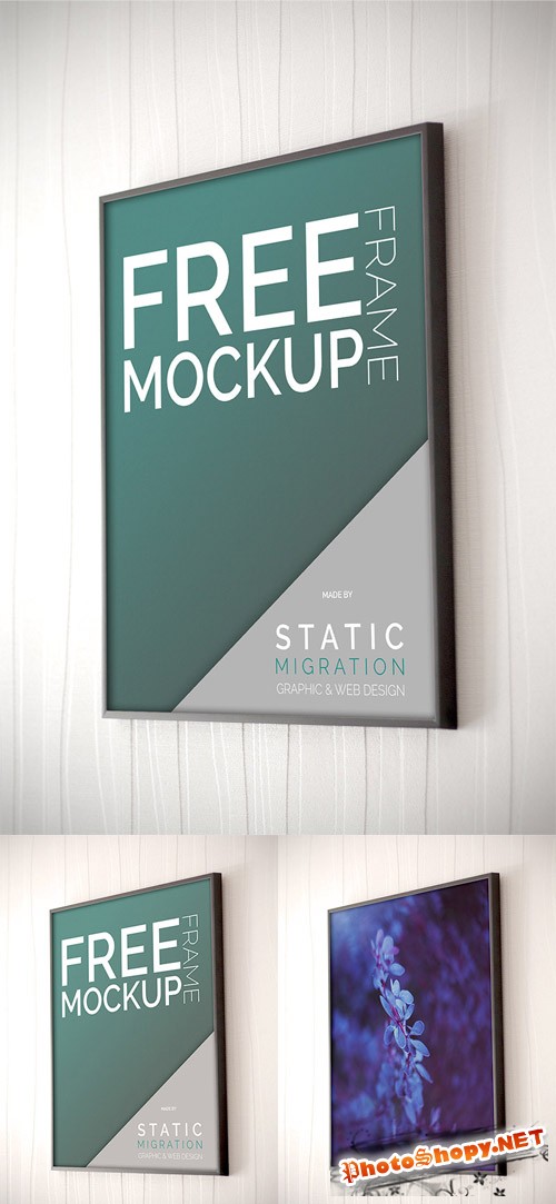 Frame on Wall Mock-Up PSD Template