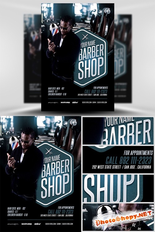 Barbers Shop Flyer Template