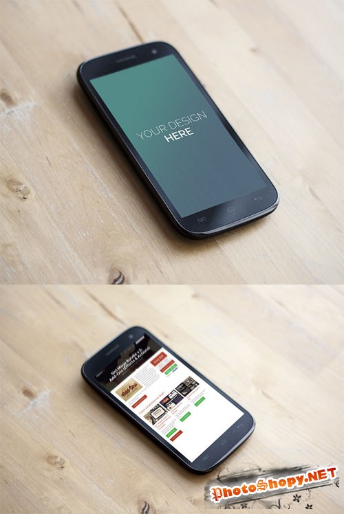 2 Android Phone Mock-Up PSD Templates