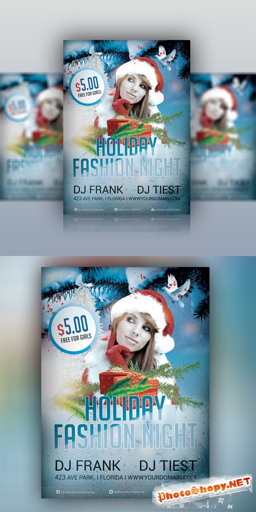 Holiday Fashion - Party Flyer Template