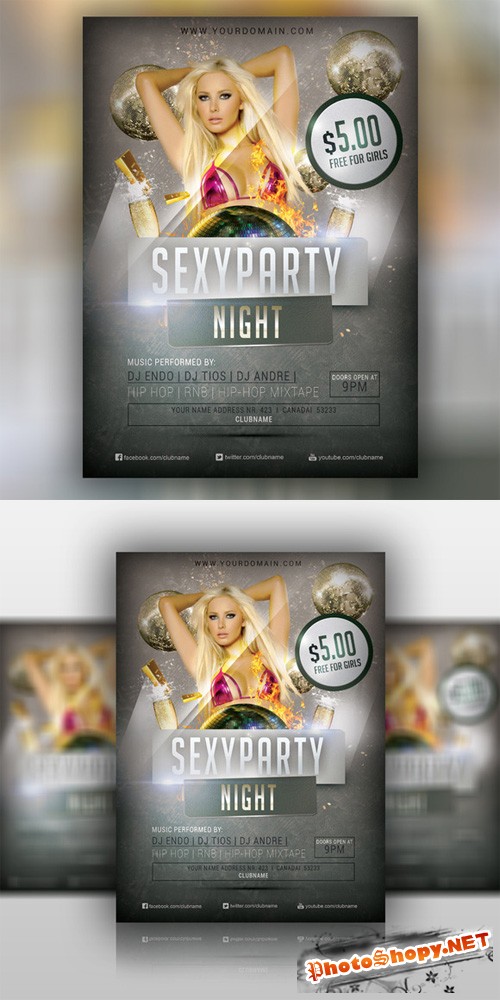 Sexy Party Flyer Template PSD