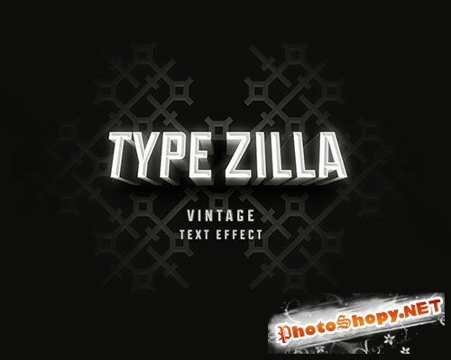 Type-Zilla Vintage Retro Movie Text PSD Effect