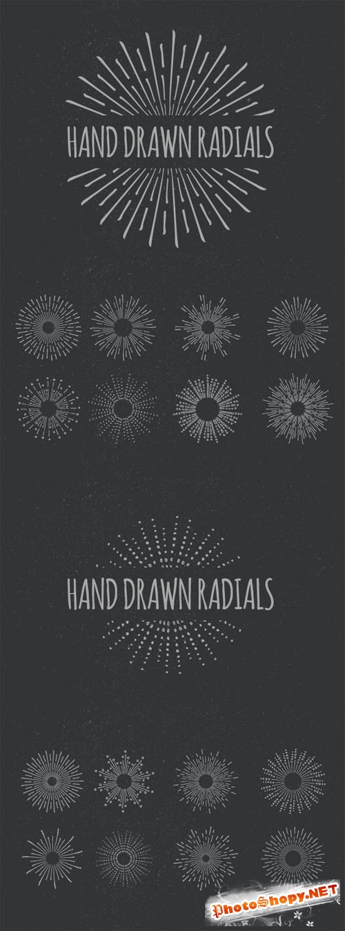 Hand Drawn Vector Radials