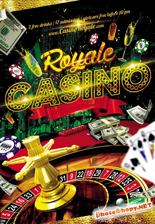 Casino Royale Flyer PSD Template