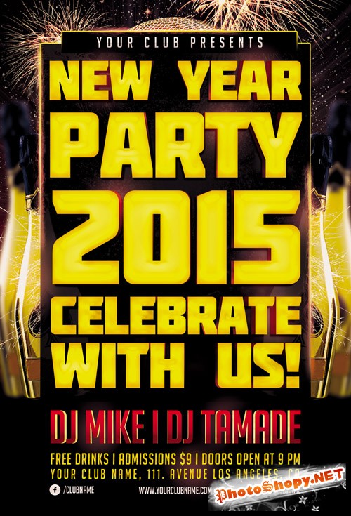 Flyer Template - New Year Party