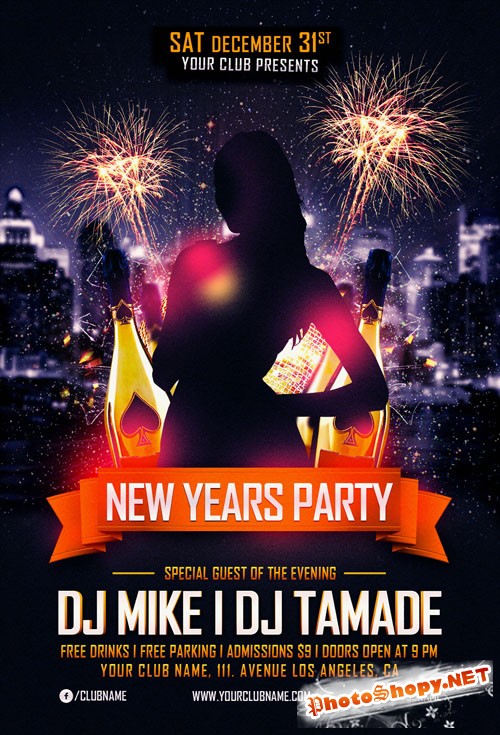 Flyer Template - New Years Party