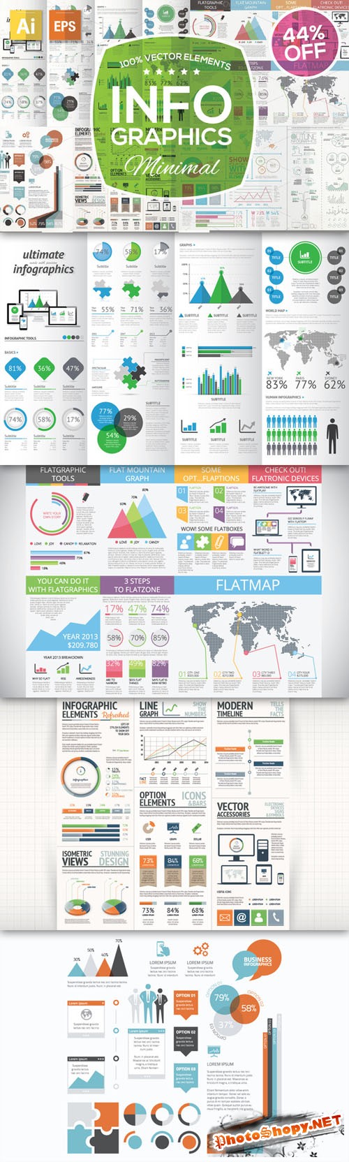 Minimal Infographic Kit - 44% OFF - Creativemarket 70542