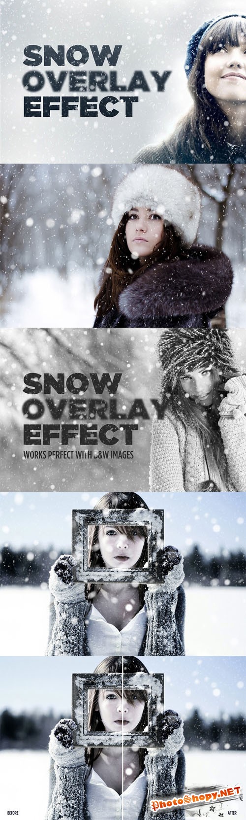 Snowy Day Overlay Effect - Creativemarket 132058