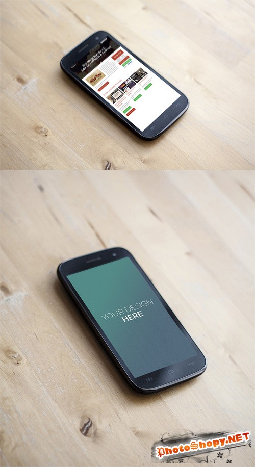 2 Android Phone Mock up Templates PSD
