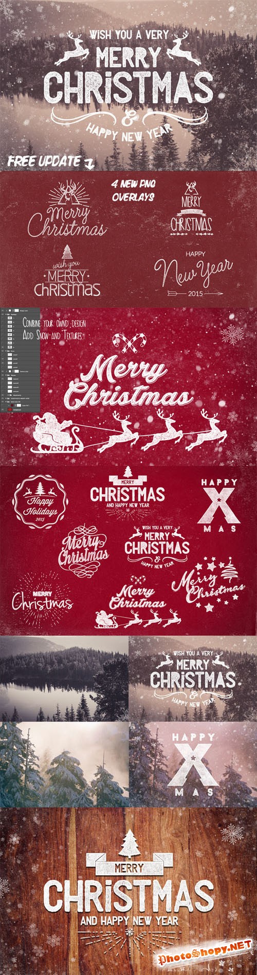 Christmas Photo Overlays - Creativemarket 125383