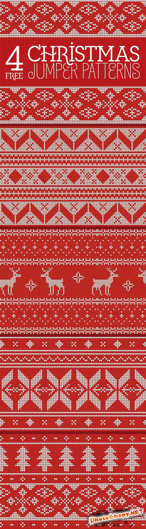 4 Seamless Knitted Christmas Jumper Patterns