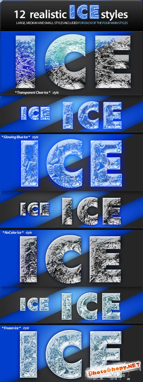 Realistic Ice Styles - CreativeMarket  4310