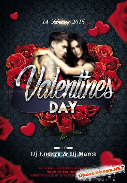 Flyer PSD Template - Valentines Day 4