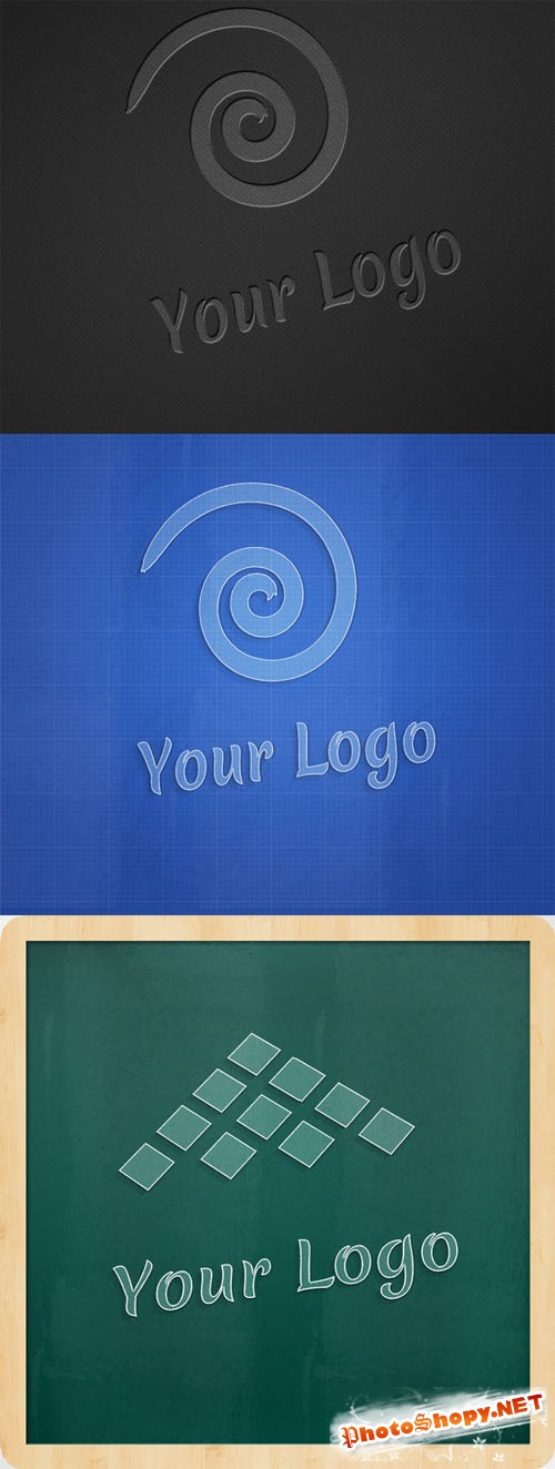 Logo Mock-ups - Dark Style - Creativemarket 2754