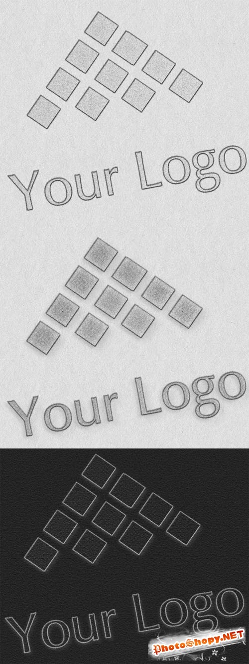 Logo Mock-ups - Sketch Style - Creativemarket 4407