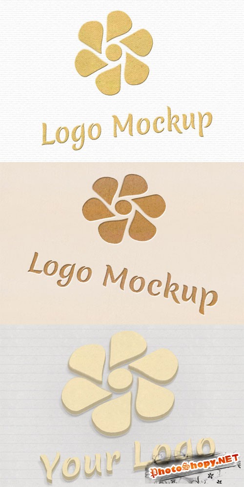 Logo Mock-ups - Paper Style - Creativemarket 3562