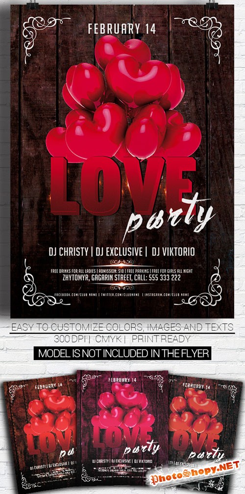 Love Party Vol 2 - Flyer Template