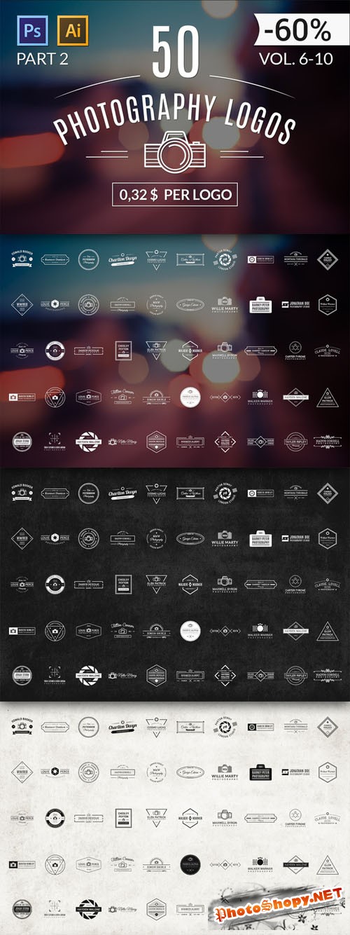 50 Photography Logos (Vol. 6-10) - Creativemarket 71894