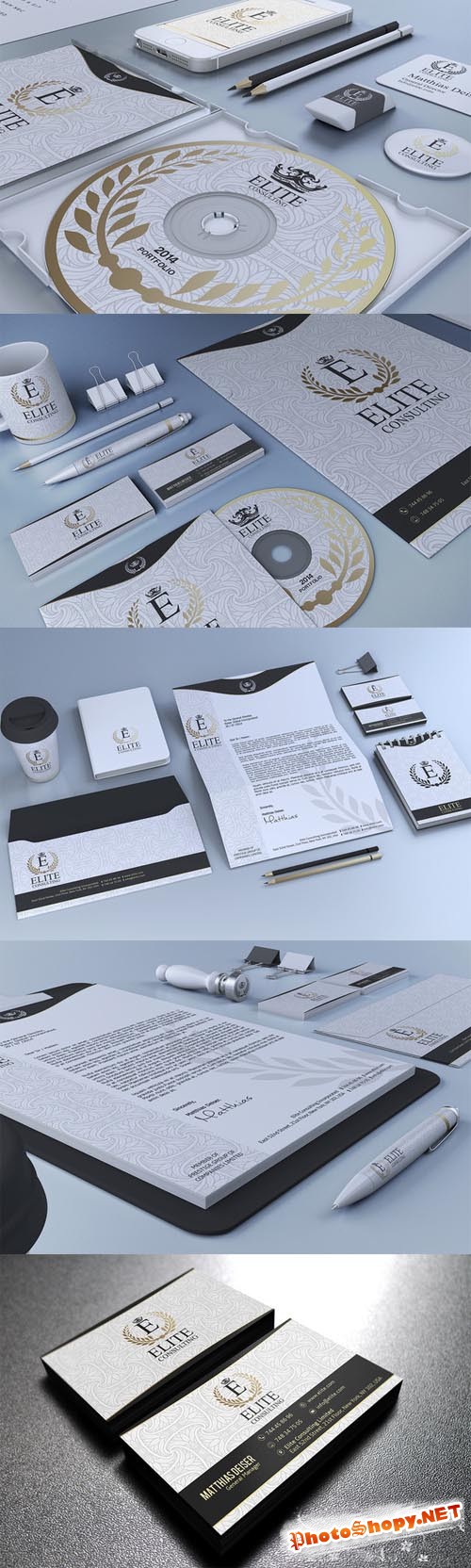 Gold And White Corporate Identity