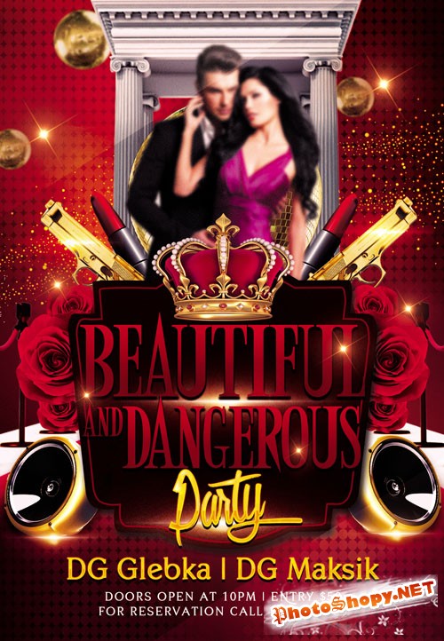 Party Flyer Template - Beautiful And Dangerous
