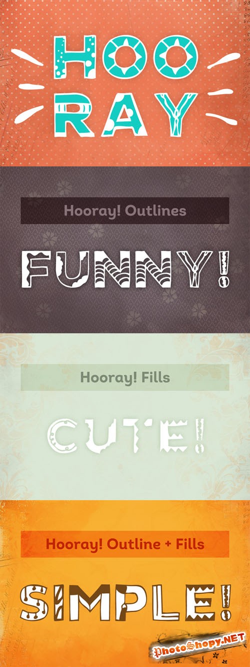 Hooray Hand-drawn Fonts