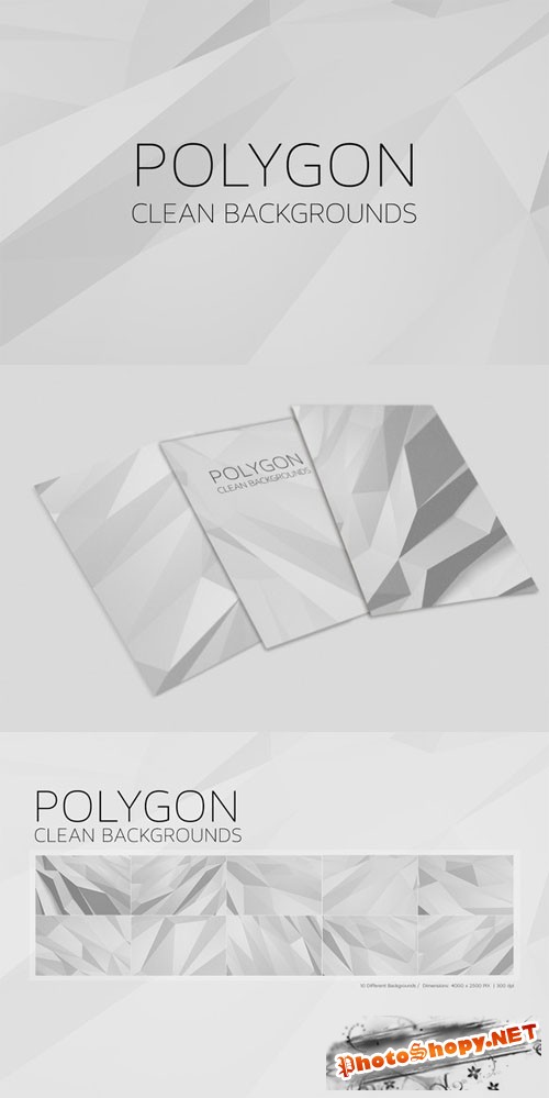 3D Polygon Clean Backgrounds | v4 - CM 44514