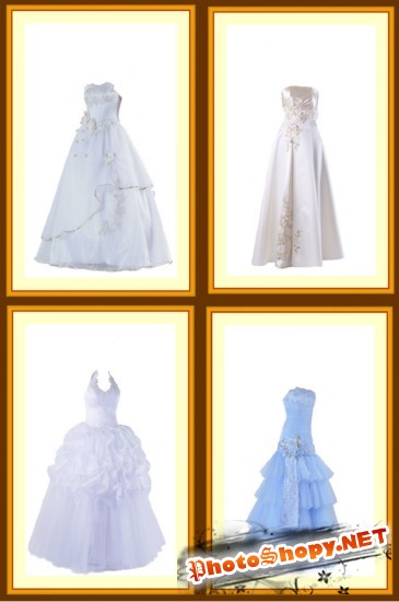 Шаблоны для Фотошопа - Свадебные платья