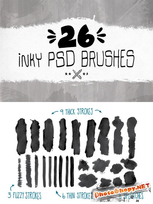 Inky PSD Brushes - CM 66609